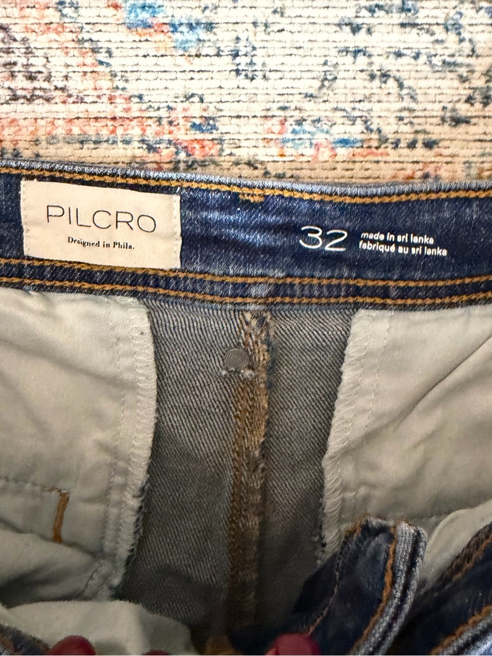 Pilcro Anthropologie Jeans 32 Medium Wash Seamed Flare Bell Bottom Stretch - Picture 13 of 15